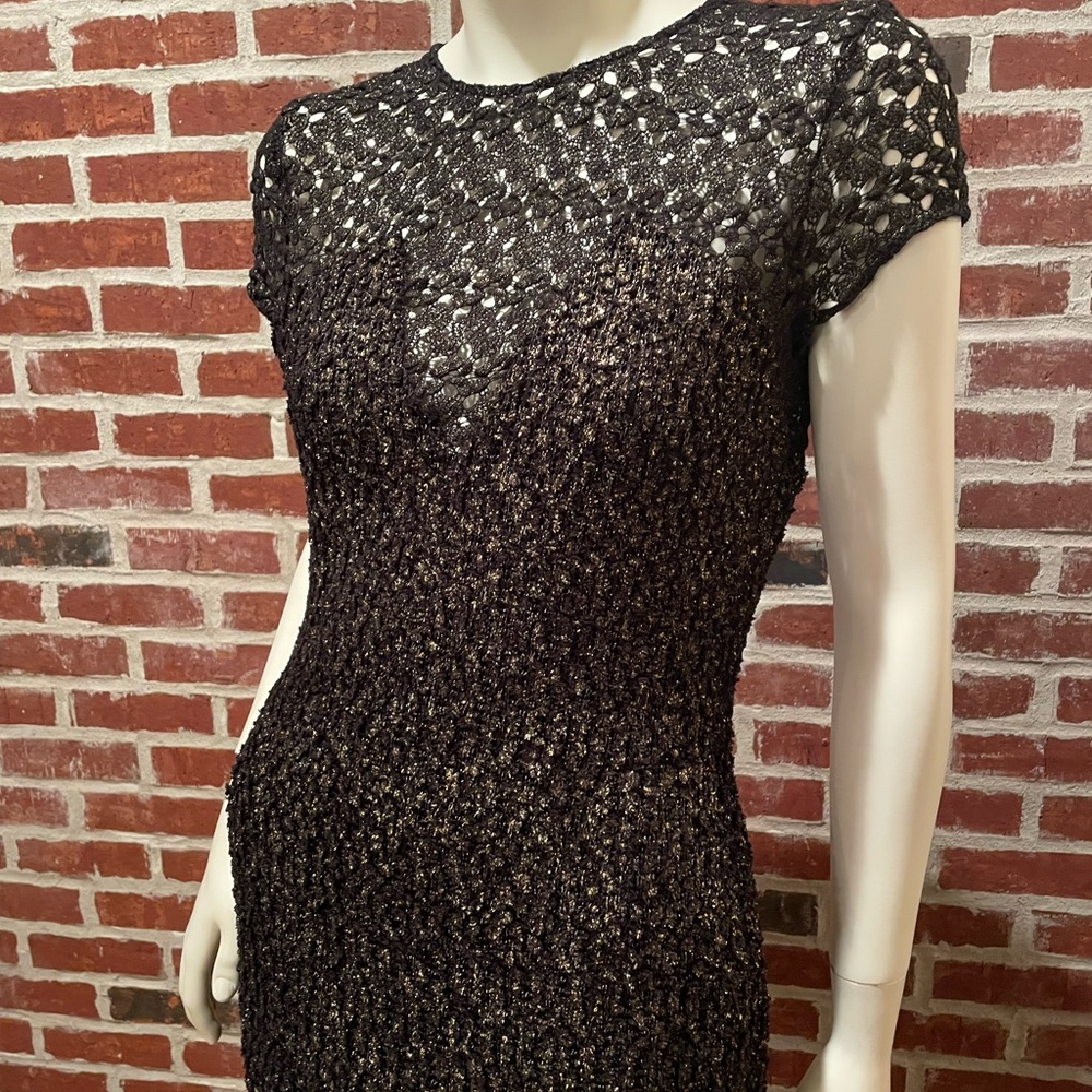 L’Agence Exclusively for Barney’s New York Co-Op | black & gold cocktail dress